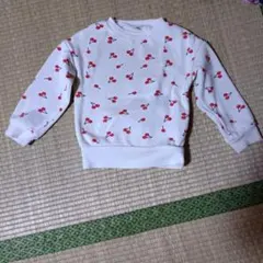 チェリー柄裏起毛トレーナー 100サイズ