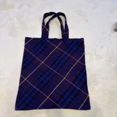 Burberryコットン トートバッグ チェック柄