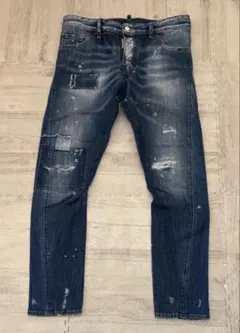 【美品】DSQUARED2 セクシーツイスト 46 ペンキ・リペア加工 17SS