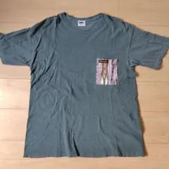 フェローズ 　Tシャツ アウトドア　XL 　USED風　グリーン　ネイティブ柄