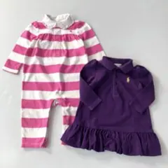 ラルフローレン　ロンパース　ワンピース　2点まとめ売り　70
