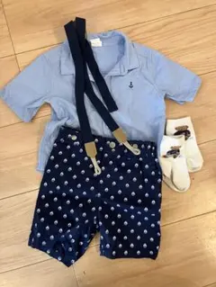 H&M シャツ・ショートパンツ・ソックスセット 74cm