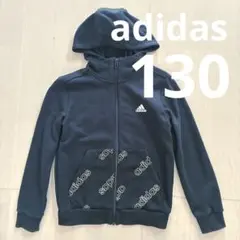 adidas★130★フード付きパーカー★黒