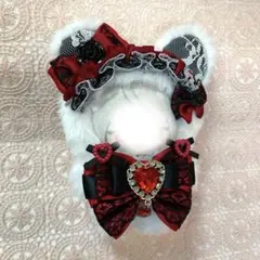 ぬい服　にじぱぺっと10㎝　着ぐるみ　ぬいぐるみ　赤リボン