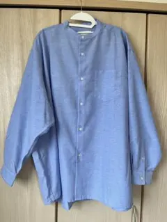 SENSE OF PLACE ライトブルー カラーオーバーシャツ