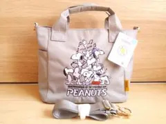新品SNOOPY*トートバッグ*未使用カバン*送料無料レディース*灰色スヌーピー