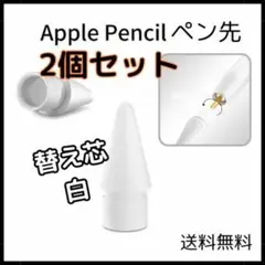 ▽Apple pencil ペン先 アップル ペンシル 替え芯 2個 白