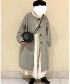 Kapital 2020AW リバースフリースビルマコート リボン 生成ベージュ