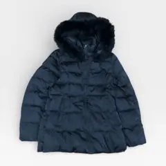 美品 アンタイトル ブルーフォックスファー ダウンジャケット 濃紺色 3