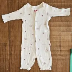 ジェラートピケ ケーキモチーフ　新生児　2wayオール ロンパース　イチゴ