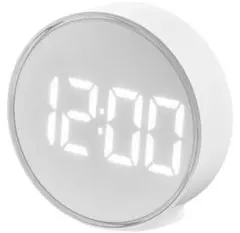 IKEA PLUGGET プルゲット円形デジタル置時計 ホワイト　アラーム時計