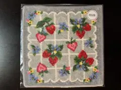 フェイラー　ストロベリーフィールドプティ　グレー　タオルハンカチ