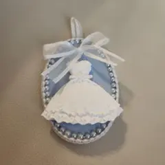 水色のドレス型ロゼット