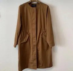 【最終お値下げ】ナノユニバース　ノーカラー　コート　ブラウン　春　秋