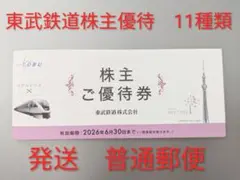 東武鉄道　東京スカイツリー、ワールドスクウェア、 東武百貨店優待券 ほか11種類