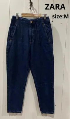 ザラ ZARA デニム ハイウエスト テーパード レディース M ジーンズ
