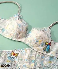 未使用タグ付き　Ｌサイズ　ウンナナクール ＭＯＯＭＩＮ　３６４　ブラ&ショーツのサムネイル