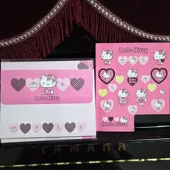 Hello Kitty ハート柄レターセット　平成レトロ