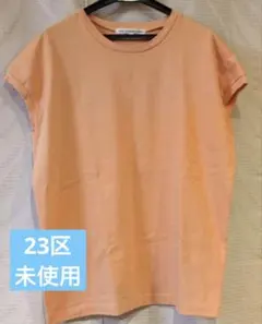 【未使用品】23区 日本製　半袖Tシャツ オレンジ サイズ38のサムネイル