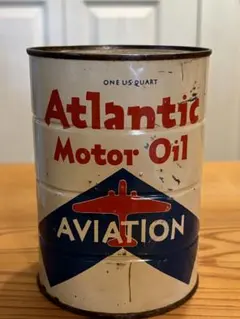 アトランティック モーターオイル 航空用缶 1クォートオイル缶ヴィンテージ メルカリ