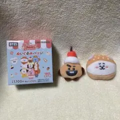 BT21 ぬいぐるみバッジ Dreamy Sweets ファミマ限定 2点