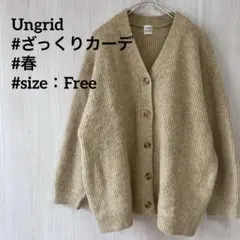 Ungrid WEB限定 ルーズ ニット カーディガン フリーサイズ