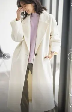 【新品未使用】オーバーサイズ チェスターコート ホワイト