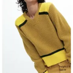 ユニクロ×マルニ　ポップコーンニットＶネックセーター