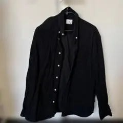 m*t様 H&M ブラック レギュラーフィット 長袖シャツ L コーデュロイ