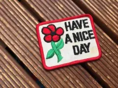 【70's HAVE A NICE DAY ワッペン】ビンテージ ヒッピー