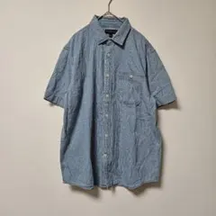新品タグ付き Banana Republic ストライプ 半袖シャツ (M)のサムネイル