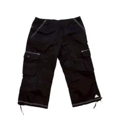 adidas ハーフパンツ ブラック クロップドパンツ トラックパンツ ポケット