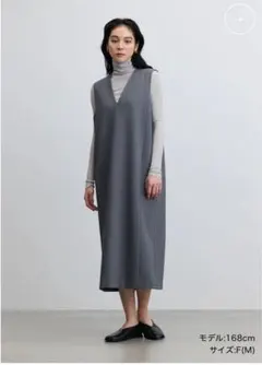 soeju ソージュ カシミヤ混　タートルネックカットソー　L トープグレー