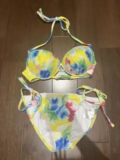 San-ai Resort水着 黄色青カラフルビキニ 女性 大人かわいいのサムネイル