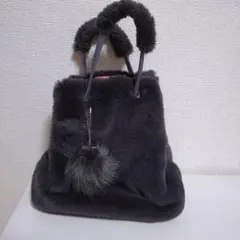 TABASA ファーバッグ ダークグレー