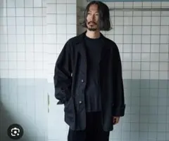 COMOLI ブラックデニムワークジャケット