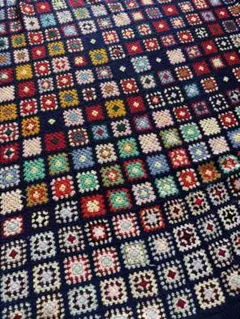 手編み！特大210✖︎240 多色マルチカバー・掛け毛布