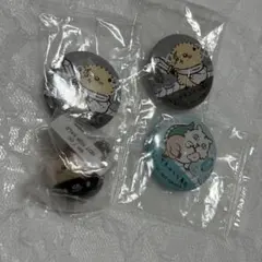 ちいかわ　くら寿司　栗まんじゅうフィギュア　缶バッチ