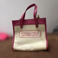 COACH 2WAY ショルダーバッグ キャンバス ピンク