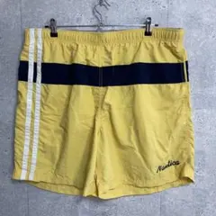 ノーティカ　刺繍ロゴ　イエロー　ハーフパンツ　ショーツ　スイムパンツ　2XLのサムネイル
