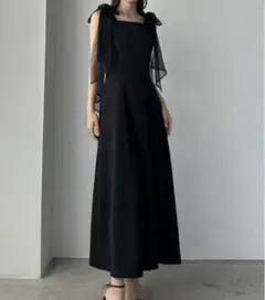 Louere チュールリボンキャミワンピース