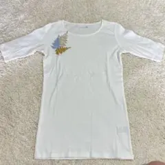 maunaloa 5分袖　Tシャツ　レザーファーン　ホワイト　Mサイズ　シンプル