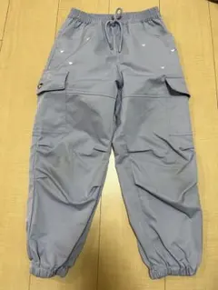 薄紫 カーゴパンツ ウエストゴム　130センチ