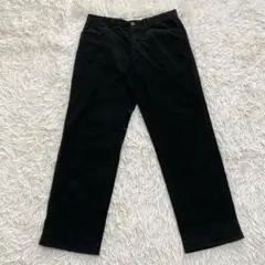 希少 アルマーニジーンズ コーデュロイパンツ ブラック 黒 太畝 ヴィンテージ