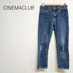 CINEMACLUB ダークブルー ストレートデニム M 伸縮性　☆2796