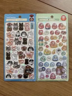 【正規品】和柄 ボンボンドロップシール 和犬 だるま