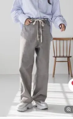 ウエスト紐付きルーズデニム⭐︎ローリーズファーム