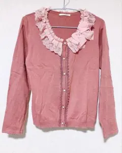 axes femme リボン カーディガン ピンク アクシーズ