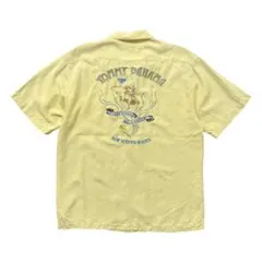 古着 トミーバハマ 開襟 アロハシャツ キャンプシャツ 刺繍 ラウンジガール