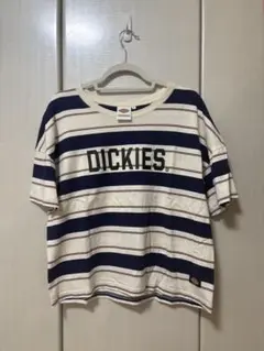 【未使用に近い】Dickies ボーダー Tシャツ 半袖 ロゴ Mサイズのサムネイル